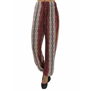 Two-Tone Print Womens Harem Joggers